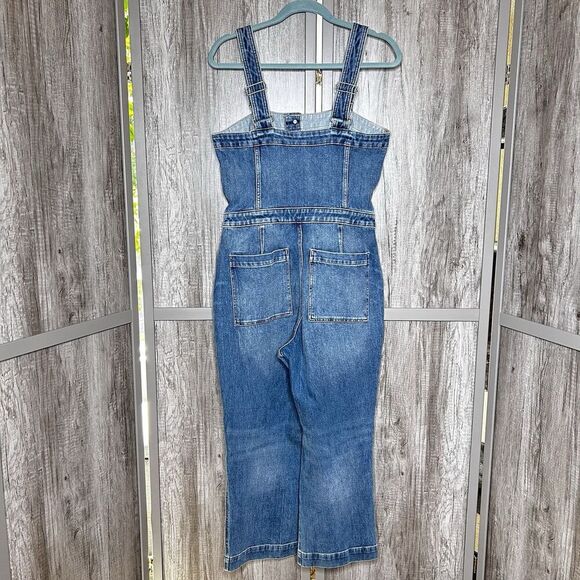 Lucky Brand Denim Overalls Utility Buttons Straight Leg Front Pockets 30 - Picture 7 of 11